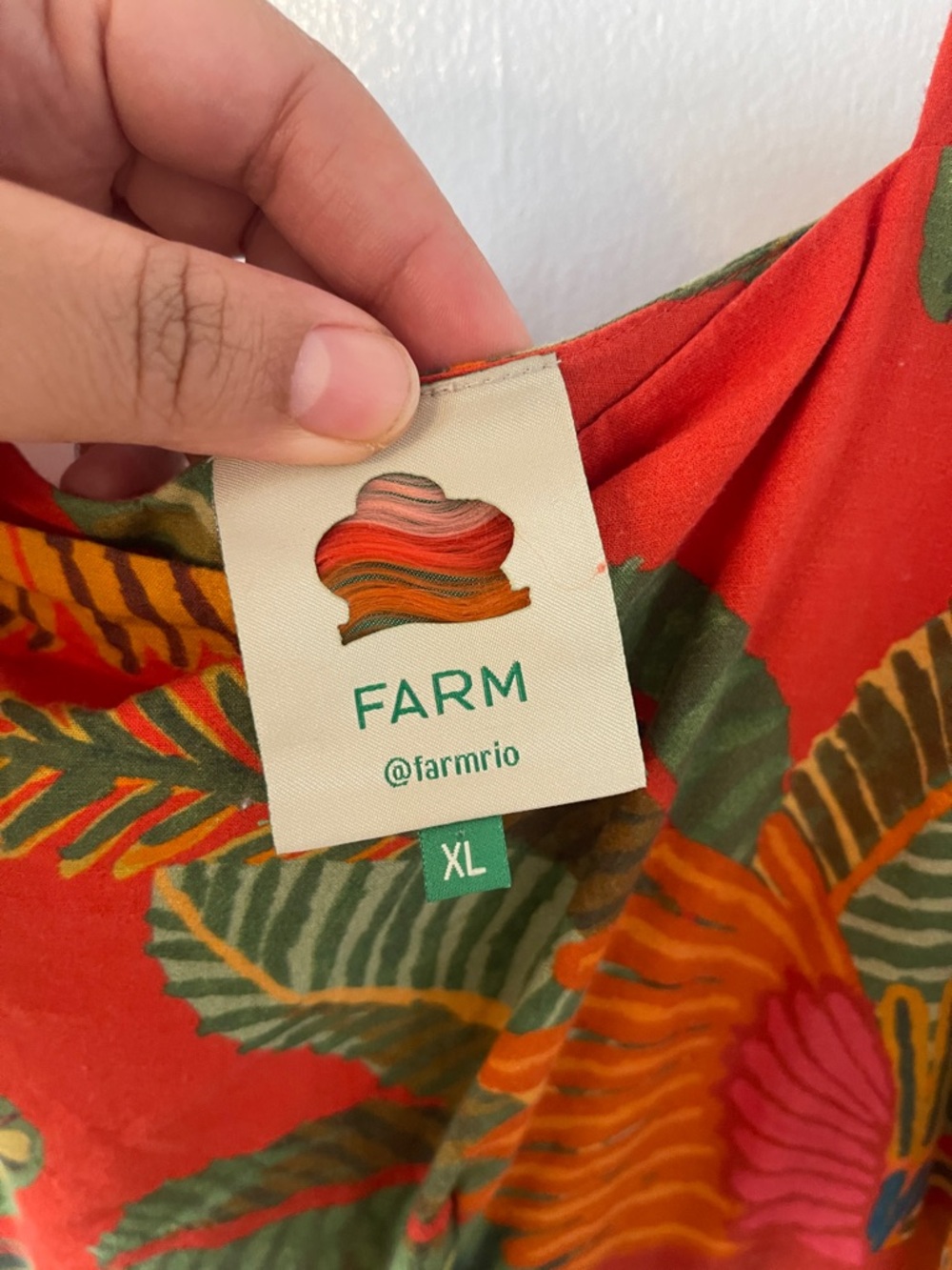 FARM Rio Colorful Mixed-Print Tiered Beased Midi Dress in Red, Green & Blue - Picture 13 of 16